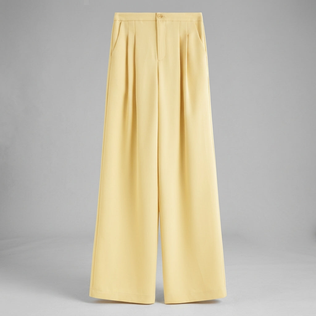 Damen Hose mit hoher Taille in fließender Passform