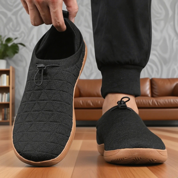 Herren Slip-On Sneaker aus Mesh mit gepolstertem Fußbett