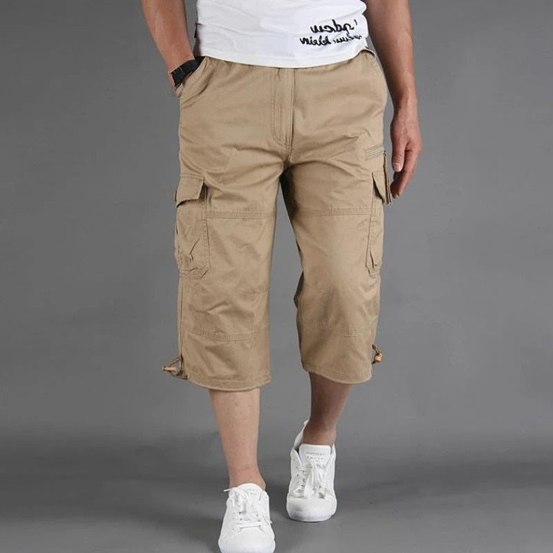 Cargo 3/4 Hose Herren Relaxed Fit | Viele Taschen, Bequem & Ideal für die Freizeit