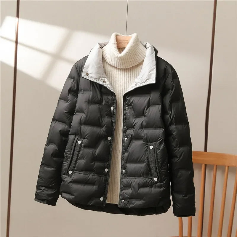 Damen Steppjacke mit hohem Stehkragen