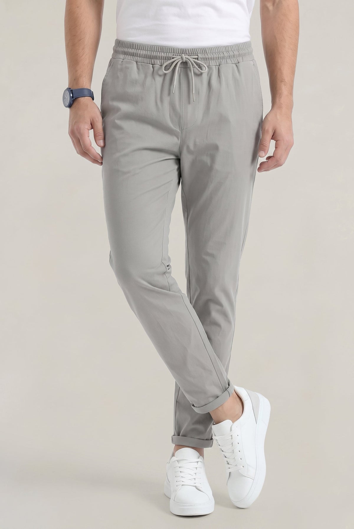 Comfort-Stretchhose mit elastischem Bund und Tunnelzug