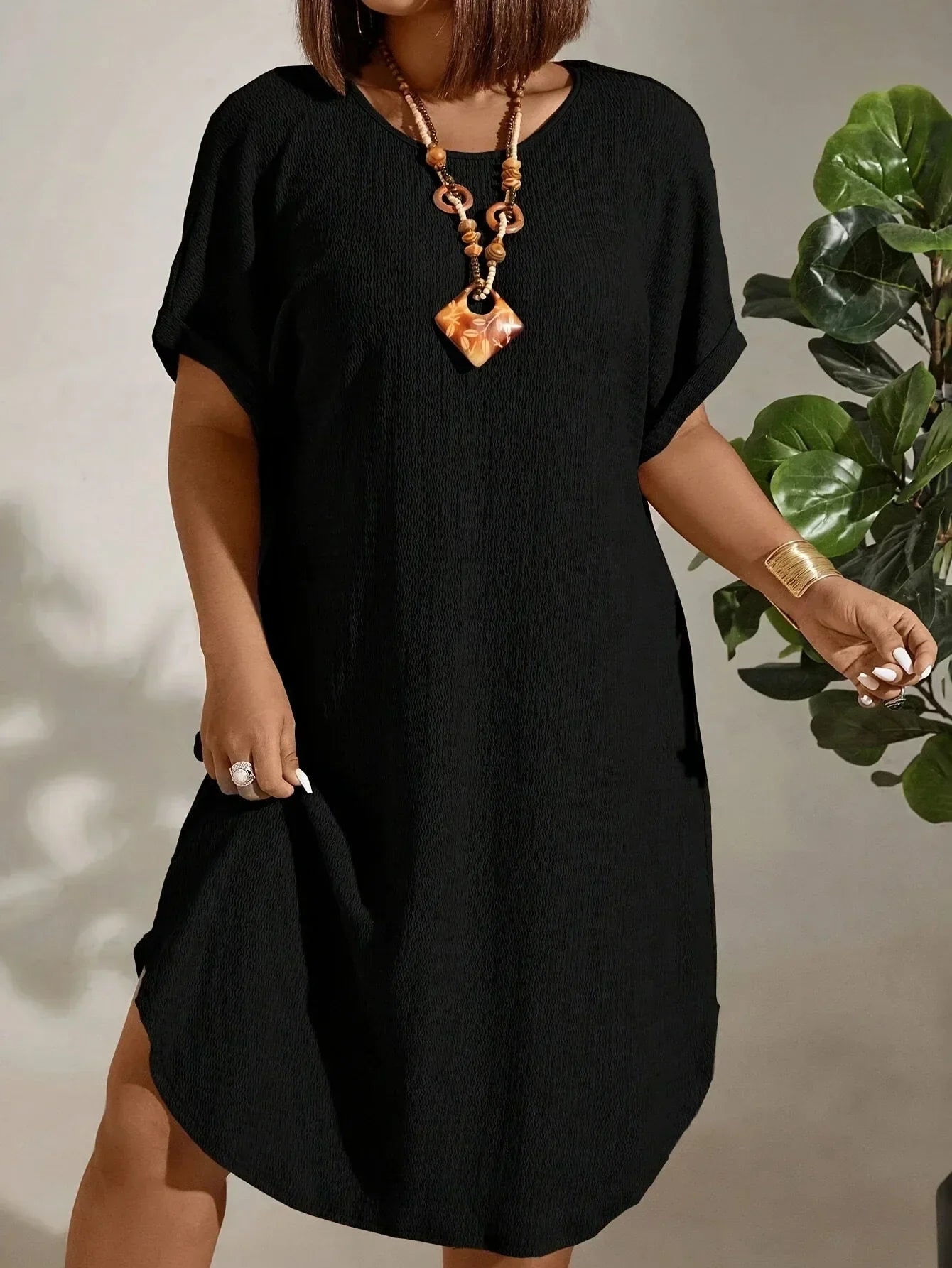 Damen Shift Kleid Relaxed Fit Freizeit Sommer