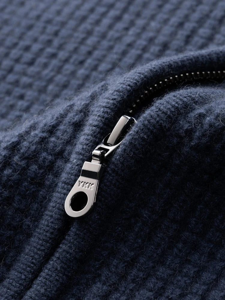 Herren Zip-Hoodie mit Rippbund