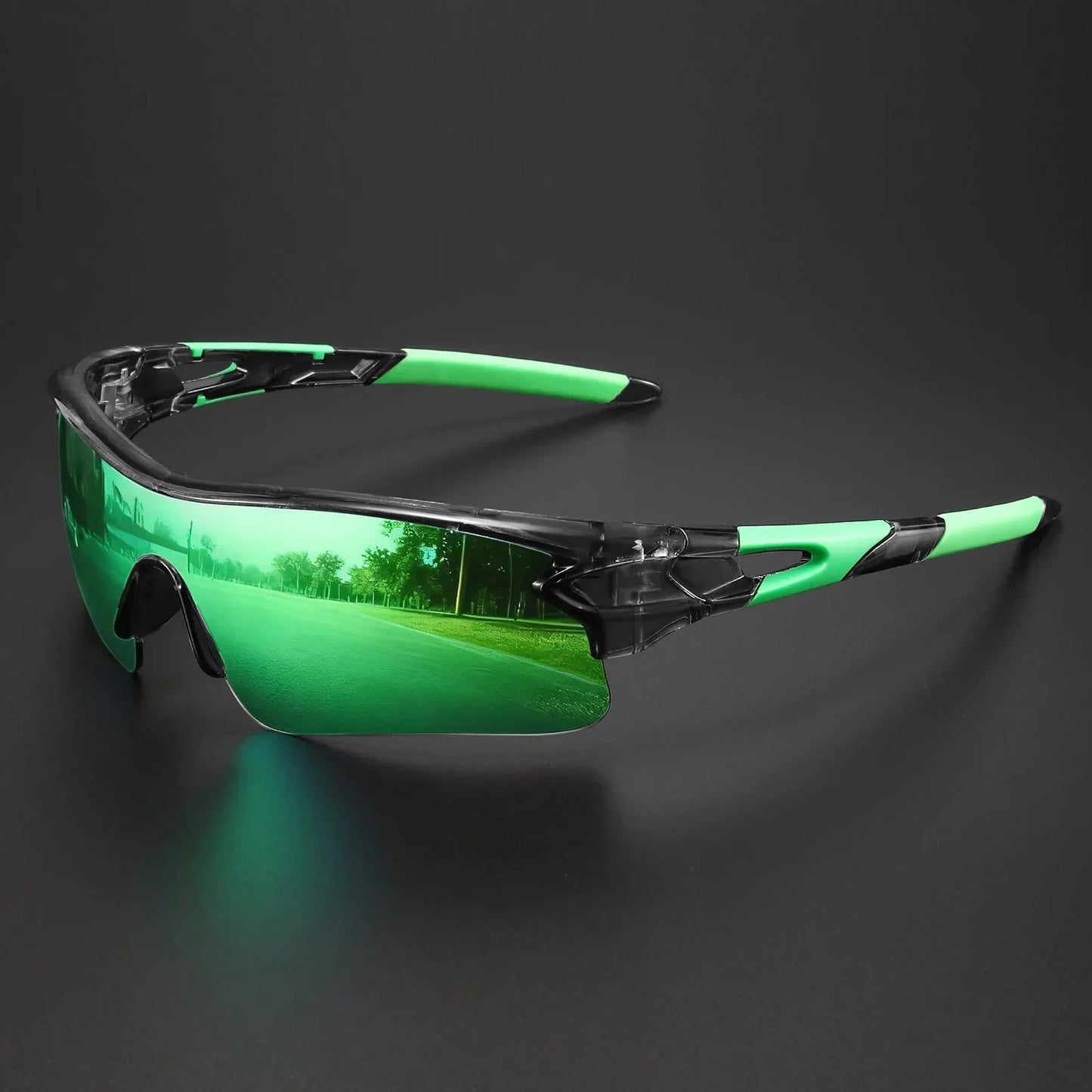 Herren Sport-Sonnenbrille I Velo Brille Wraparound Verspiegelt Outdoor