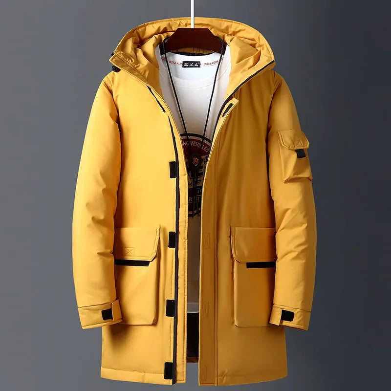 Herren Parka mit schützender Kapuze