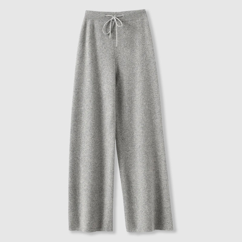 Damen Strickhose mit weitem Bein in lockerer Passform