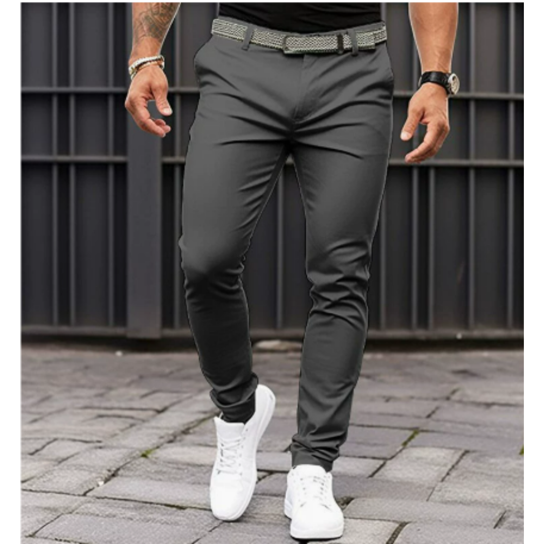 Hose Herren Slim Fit I Stretch Hose Freizeit mit Bundverschluss