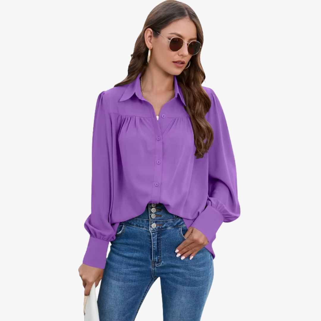 Damen Chiffonbluse Relaxed Fit Business & Freizeit