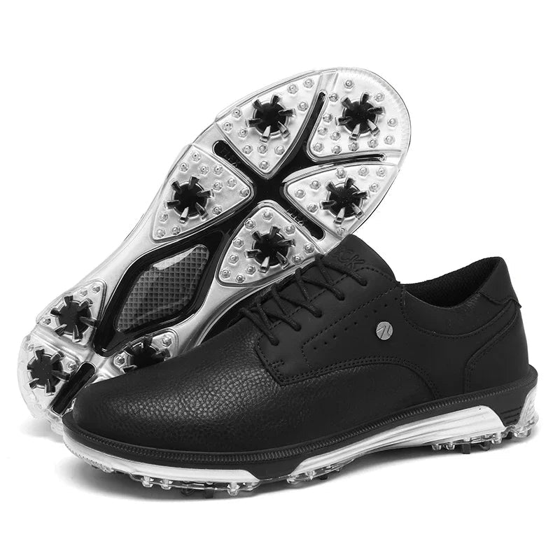 Herren Golfschuh mit Profilsohle und wasserabweisendem Design