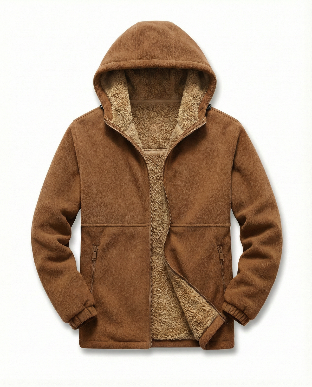 Herren Hoodie mit Fütterung und Reißverschluss