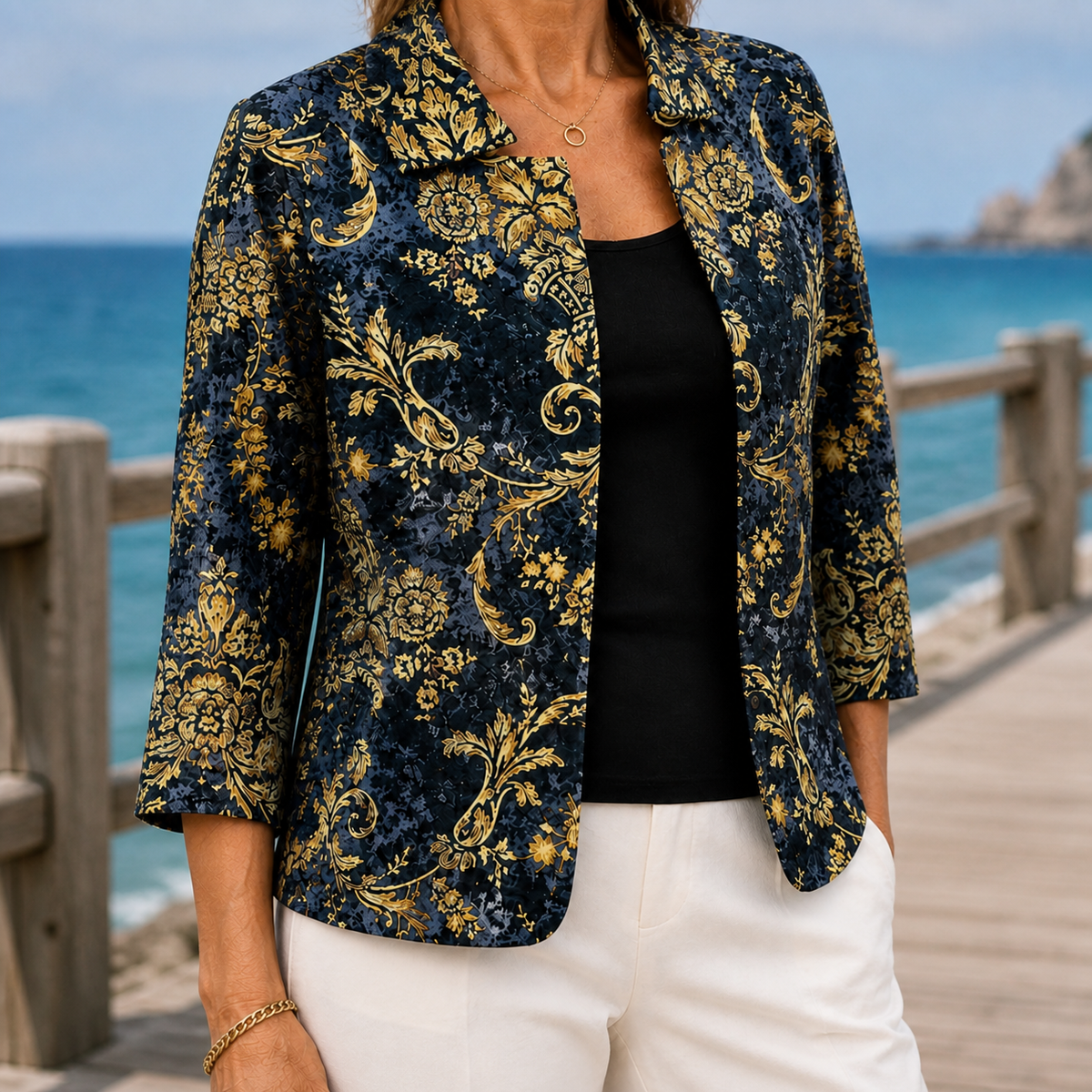 Damen Barockjacke Relaxed Fit Elegant für besondere Anlässe