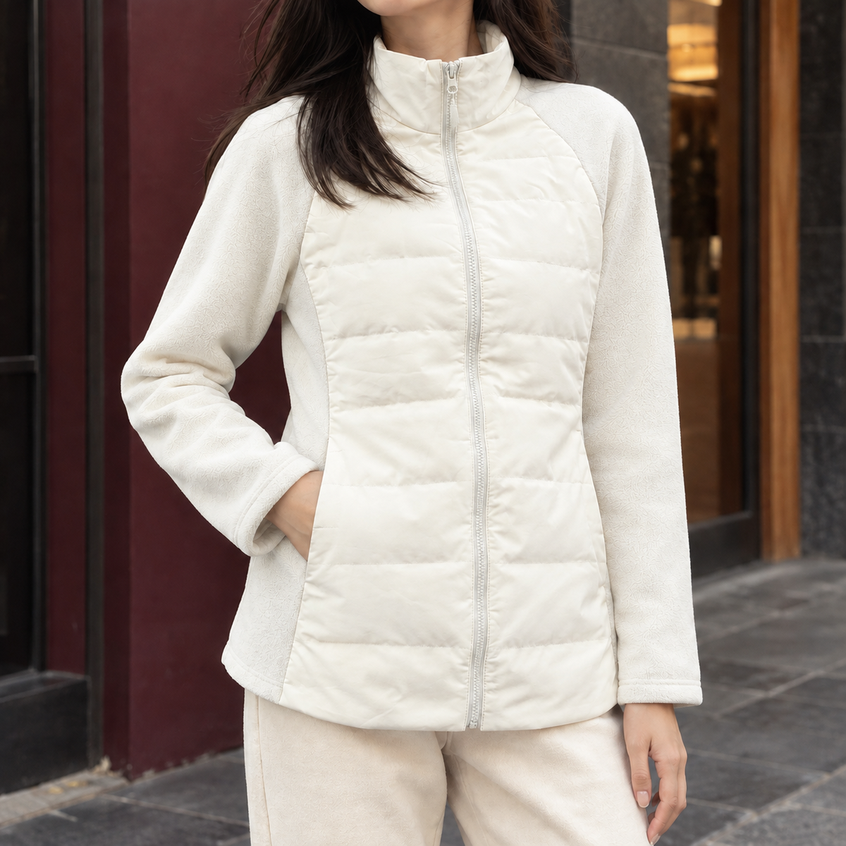 Damen Steppjacke mit Stehkragen – Slim Fit