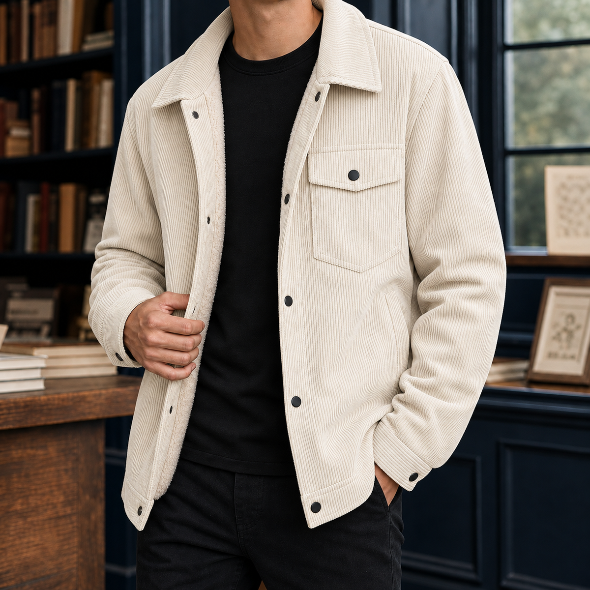 Damen Cordjacke – Relaxed Fit, Freizeit