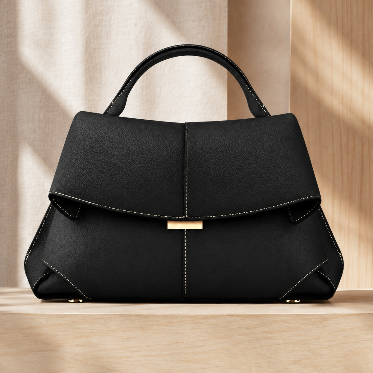 Damen Handtasche Matera | Modell mit Überschlagklappe und Henkel