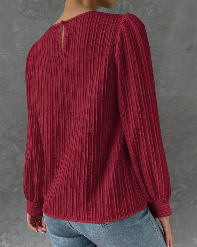 Damen Bluse Regular Fit mit Lanternärmeln Freizeit Sommer