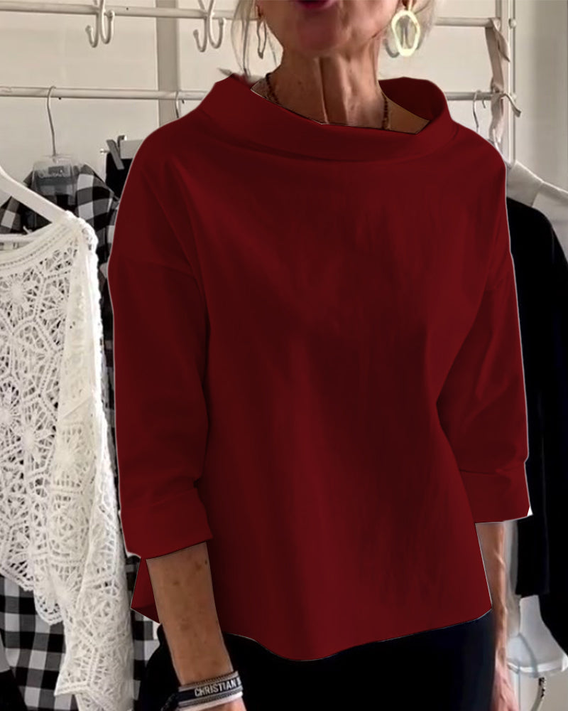 Damen Elegantes Oberteil Slim Fit Business Freizeit
