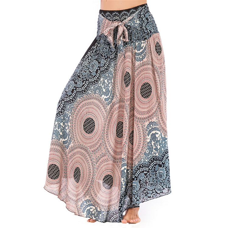 Strandkleid Damen Vintage Langer Rock Freizeit