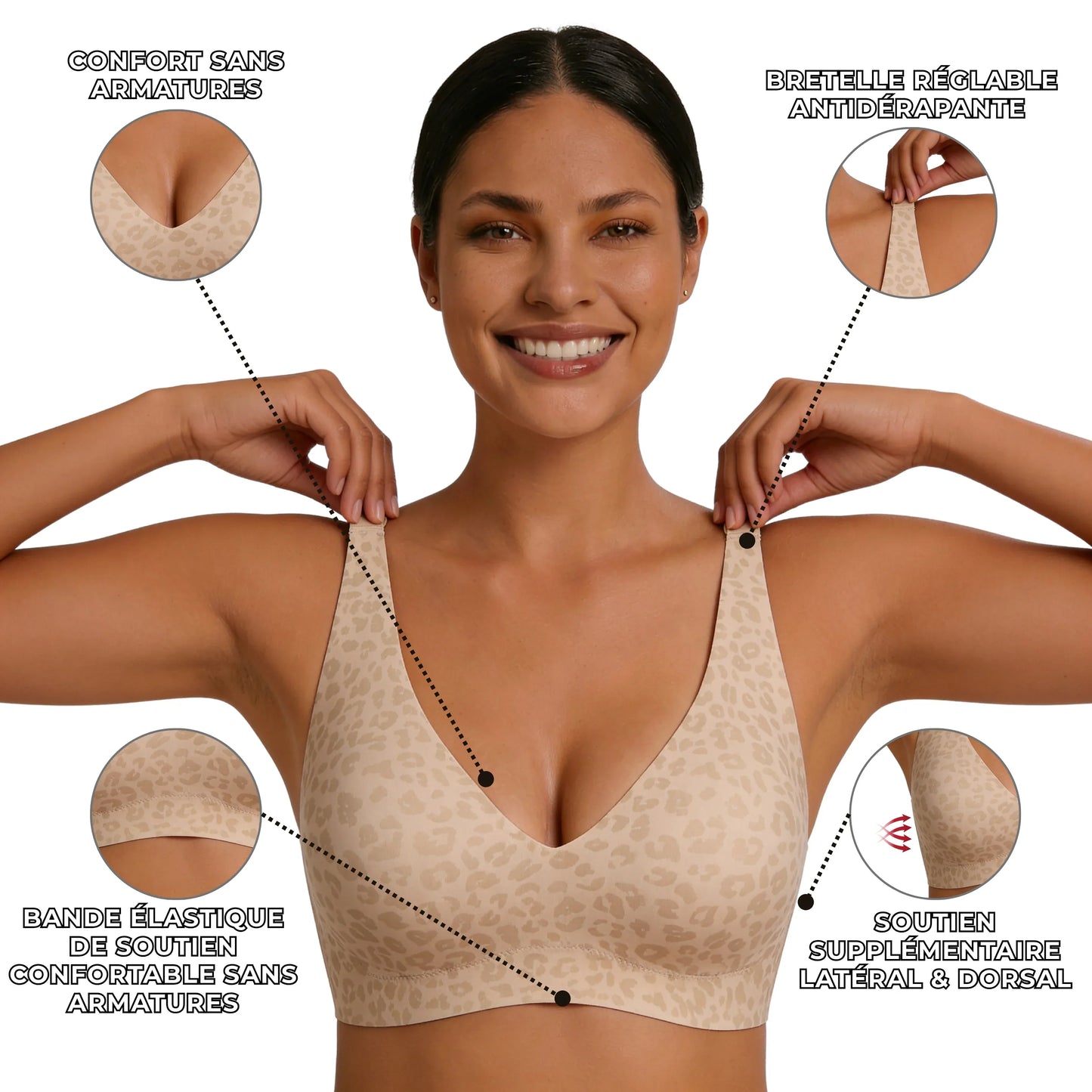 Damen BH Bügellos Komfort Fit Alltag bequem