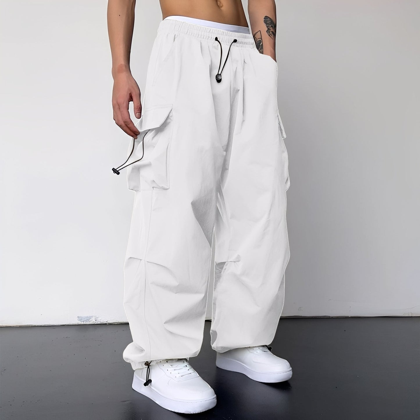 Baggy-Cargohose Herren Oversize Freizeit Streetwear