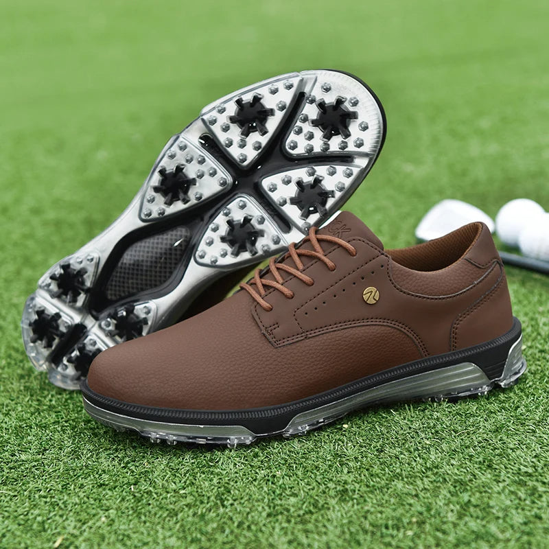 Herren Golfschuh mit Profilsohle und wasserabweisendem Design