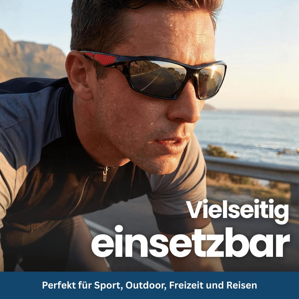 Lars I Sportsonnenbrille Herren Polarisiert I Velo Brille I Fahrradbrille Outdoor