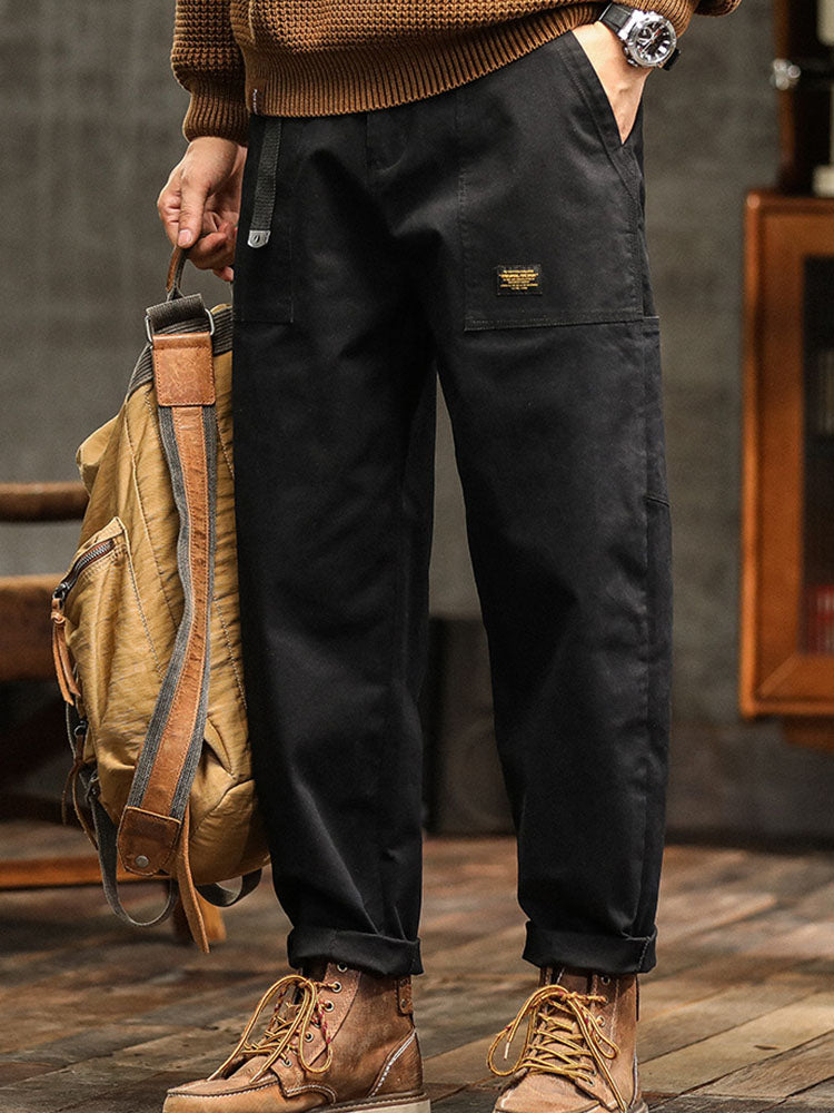Lucian Cargo-Utility-Hose mit Rollsaum und Gürtel