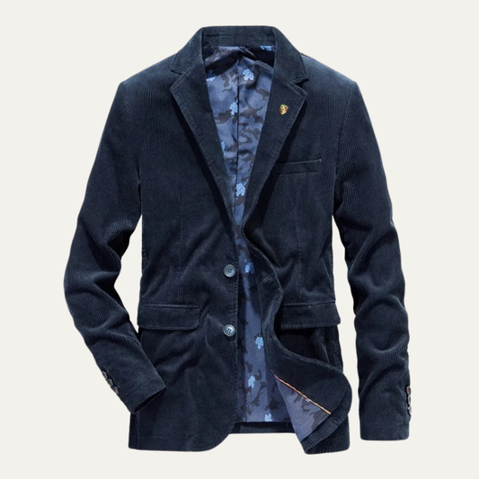Herren Slim Fit Cord-Blazer Vintage Business-Casual