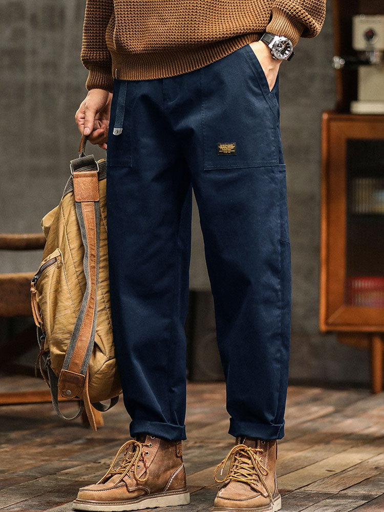 Lucian Cargo-Utility-Hose mit Rollsaum und Gürtel