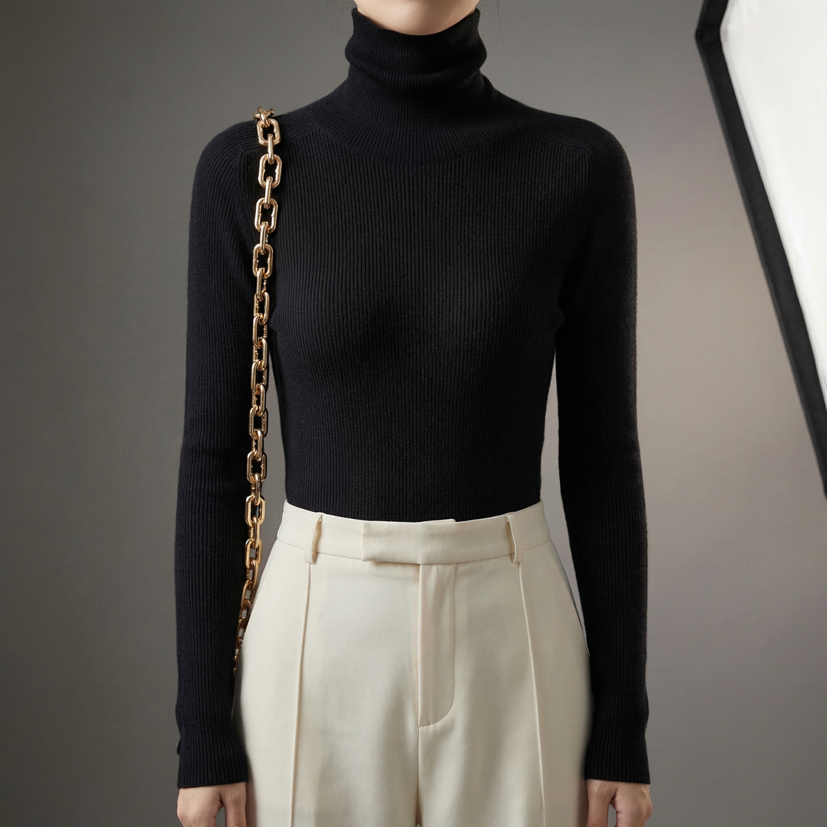 Damen Rollkragenpullover in vielseitiger Passform