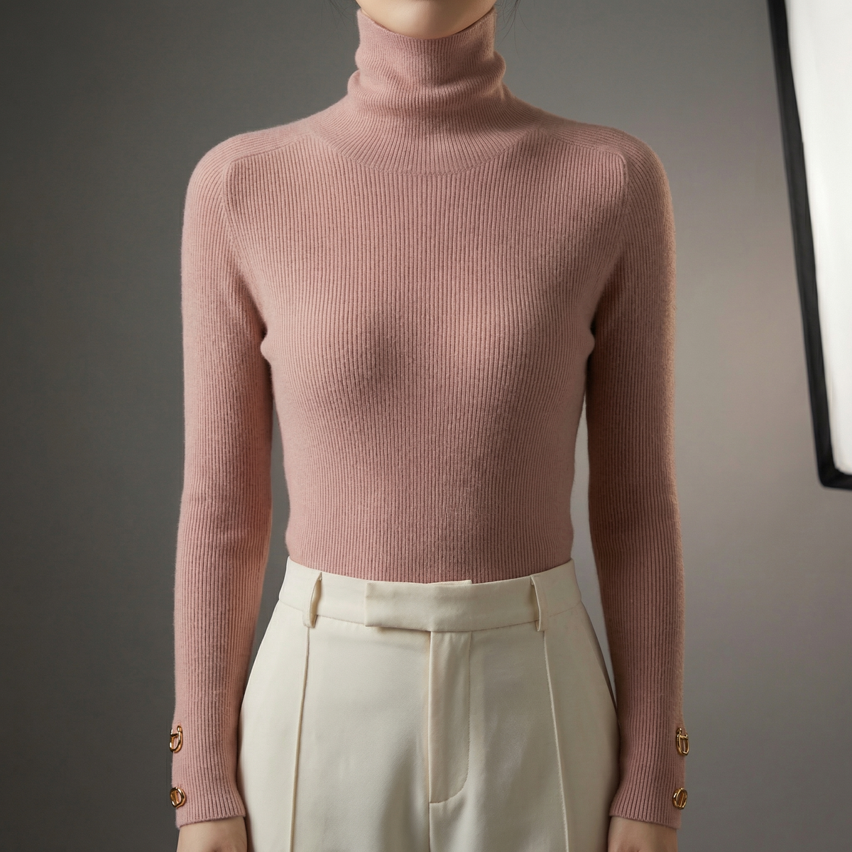 Damen Rollkragenpullover in vielseitiger Passform