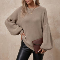 Damen Pullover mit Ballonärmeln in Oversize-Passform