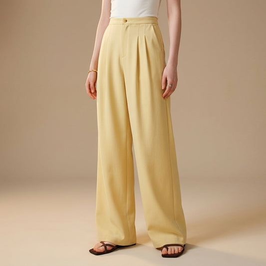 Damen Hose mit hoher Taille in fließender Passform