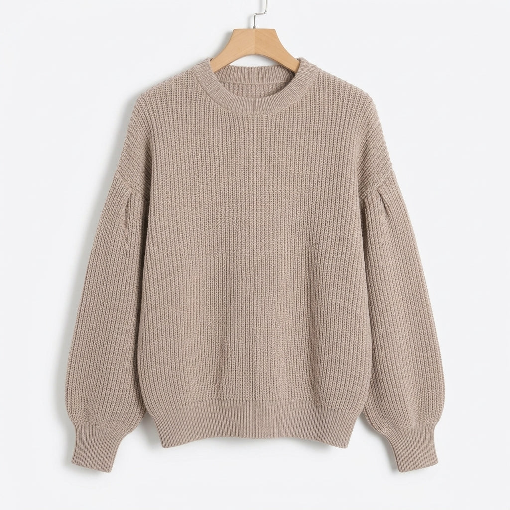 Damen Pullover mit Ballonärmeln in Oversize-Passform