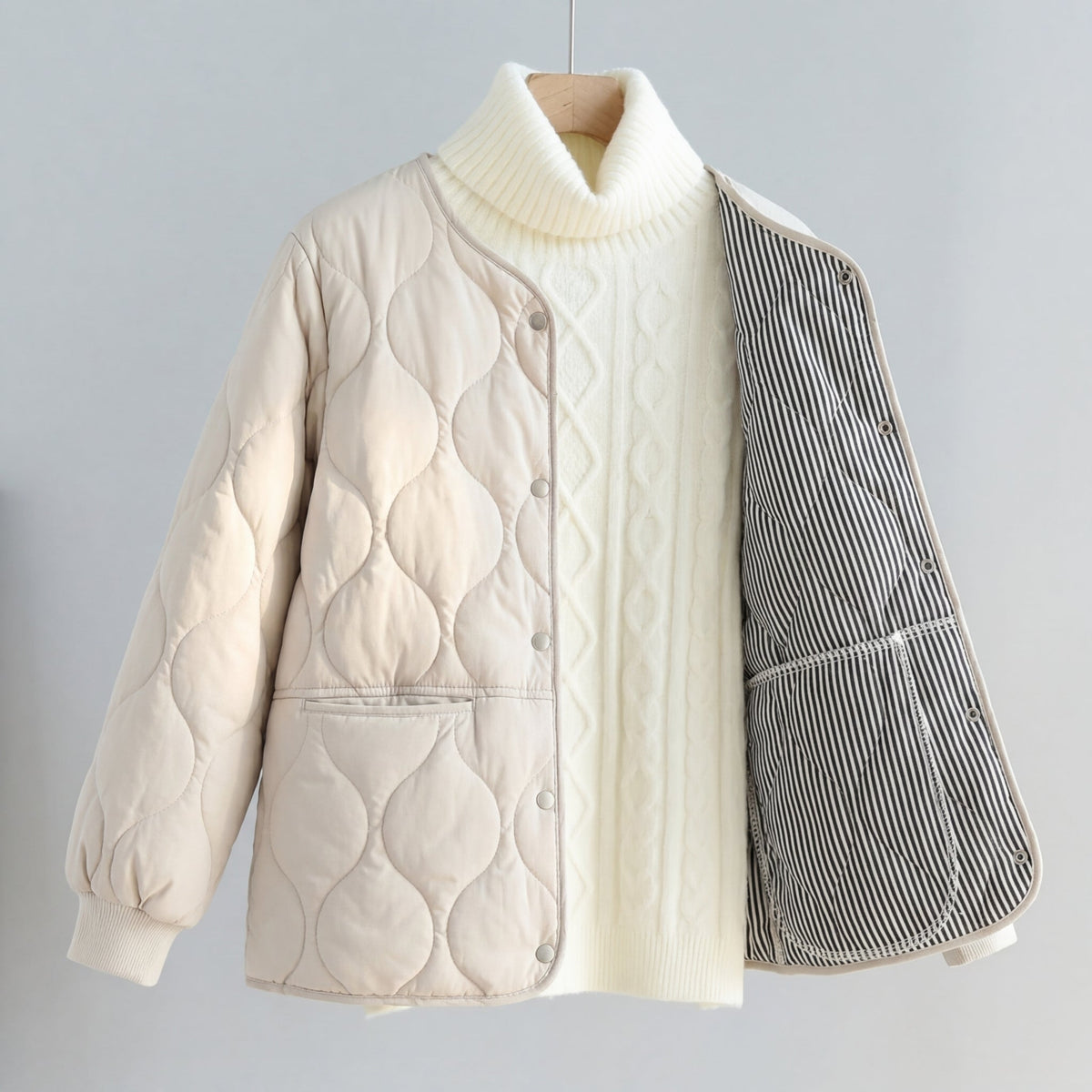 Damen Parka mit einreihigem Verschluss