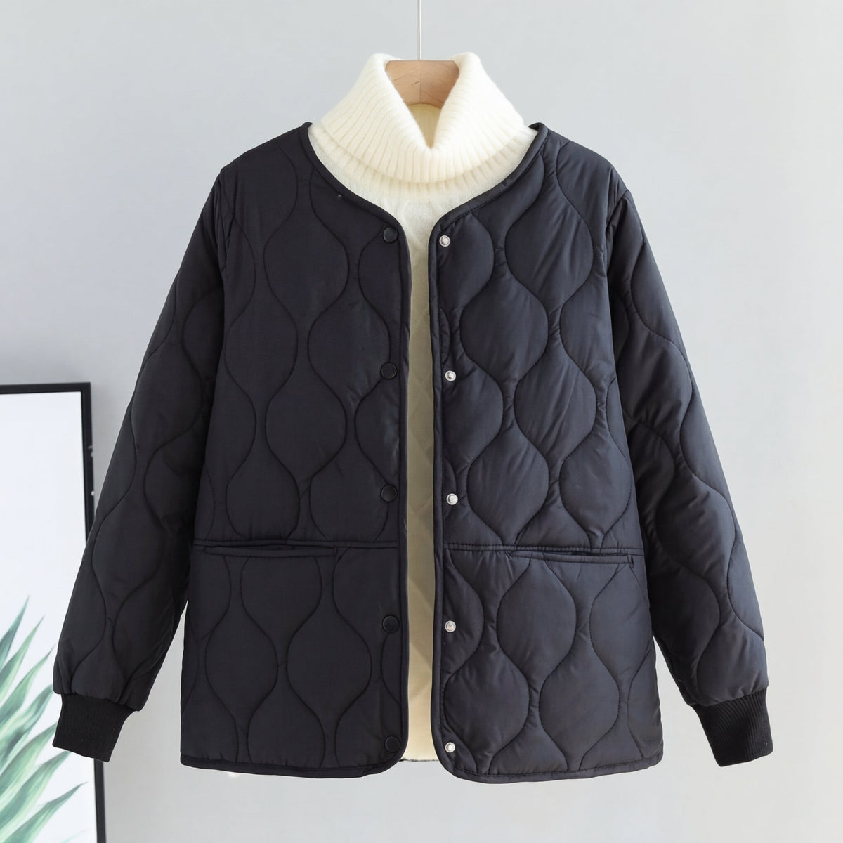 Damen Parka mit einreihigem Verschluss