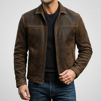 Herren Jacke mit Reißverschluss und schlanker Silhouette