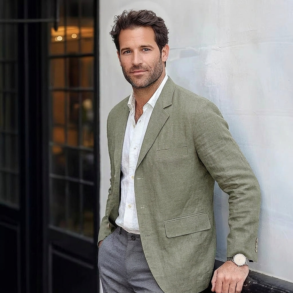 Herren Blazer mit unstrukturierter Passform und leichter Verarbeitung