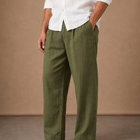 Positano Leinenmix-Hose mit geradem Bein