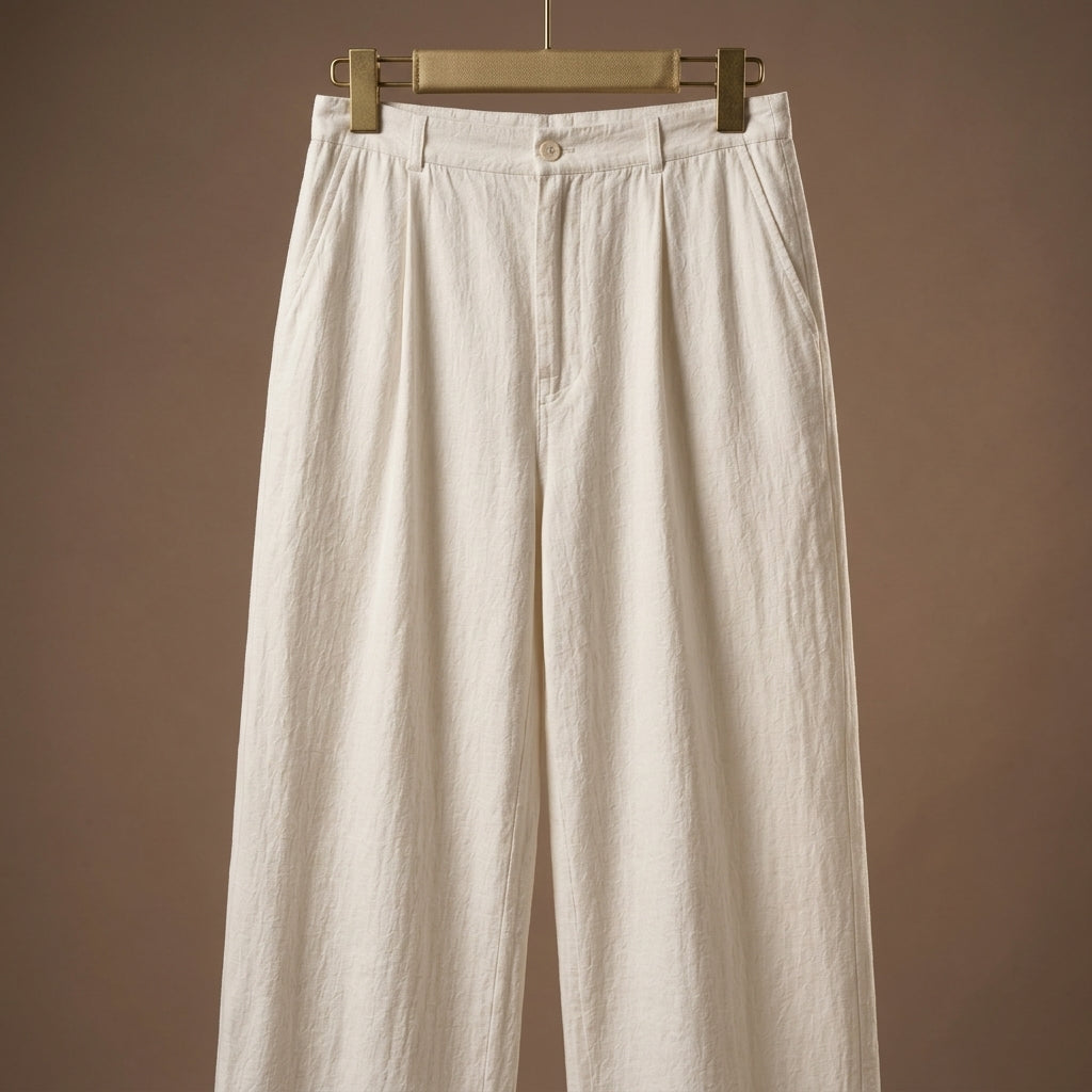 Positano Leinenmix-Hose mit geradem Bein