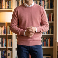Herren Pullover mit Rippdetails in entspannter Passform