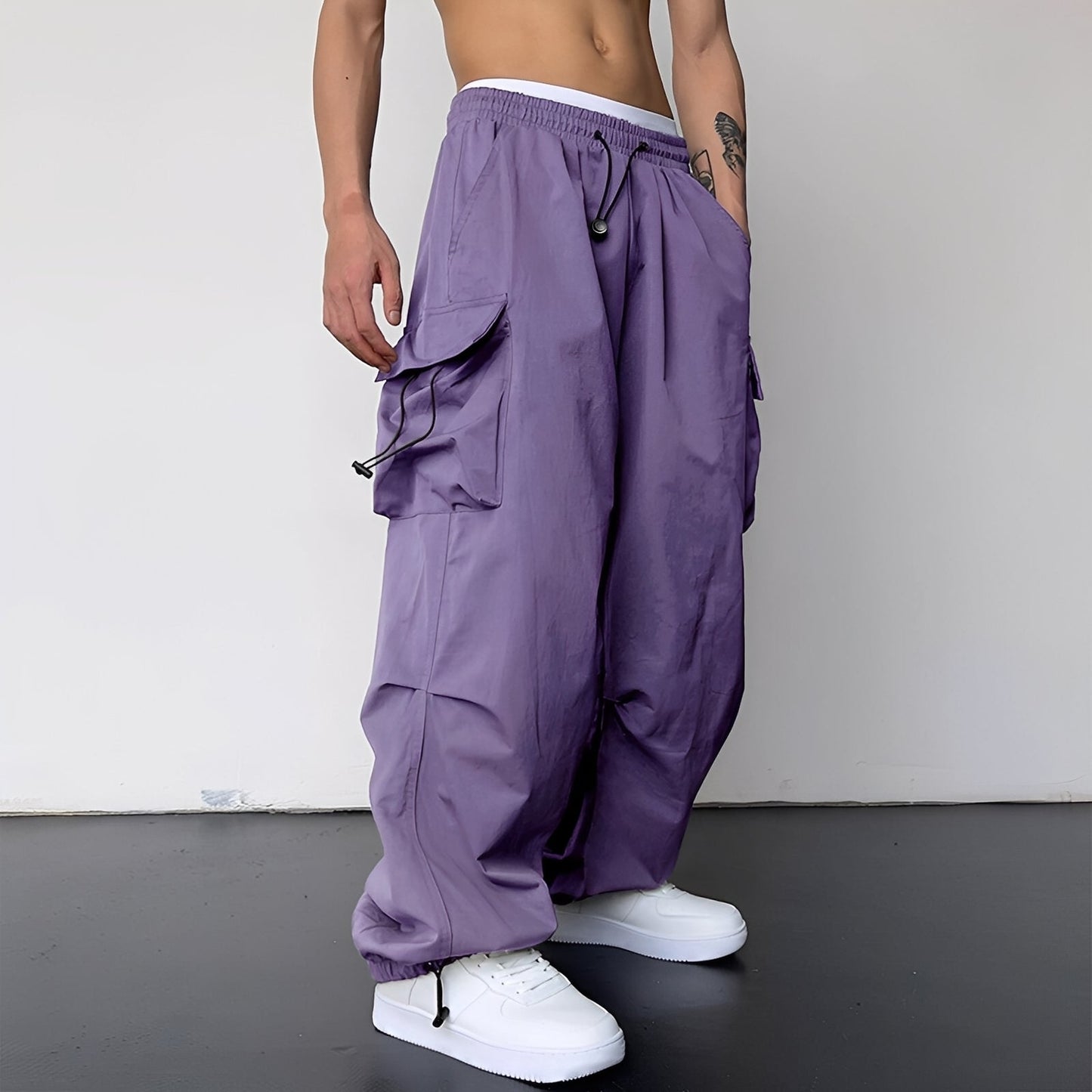 Baggy-Cargohose Herren Oversize Freizeit Streetwear