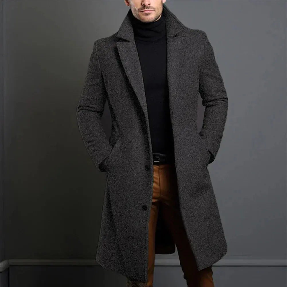 Herren Mantel mit gerader Silhouette und Innenfutter