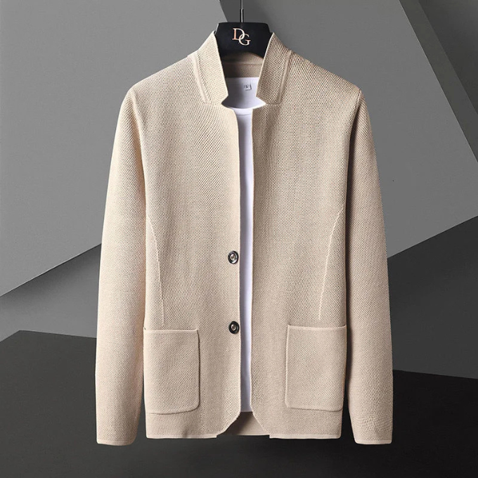 Herren Jacke mit kragenloser Silhouette