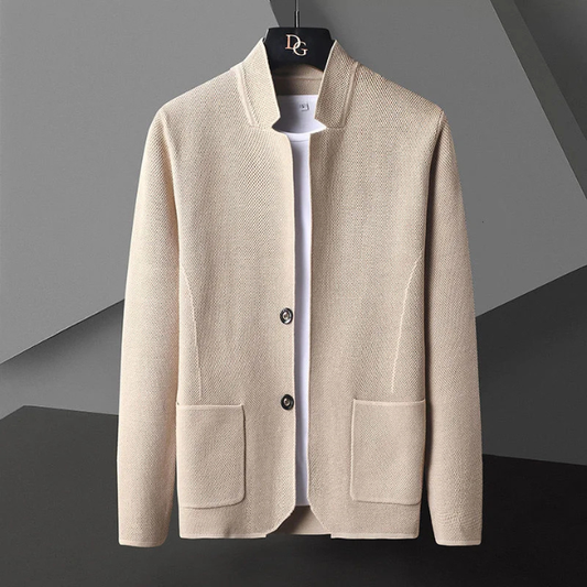 Herren Jacke mit kragenloser Silhouette