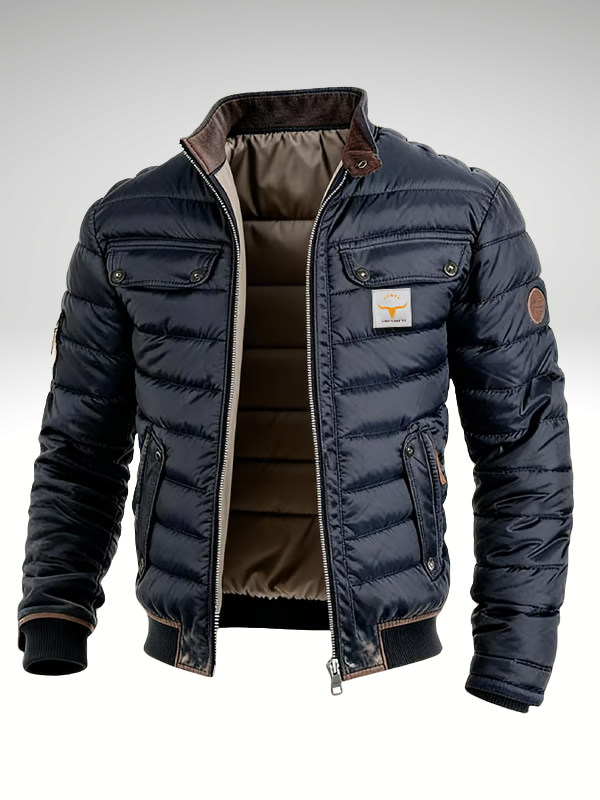 Herren Steppjacke mit hohem Kragen