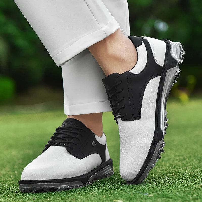 Herren Golfschuh mit Profilsohle und wasserabweisendem Design
