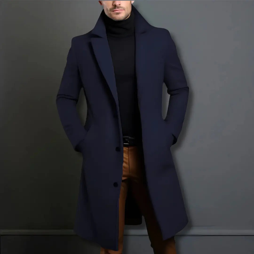 Herren Mantel mit gerader Silhouette und Innenfutter