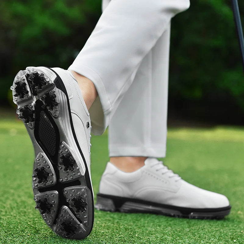 Herren Golfschuh mit Profilsohle und wasserabweisendem Design