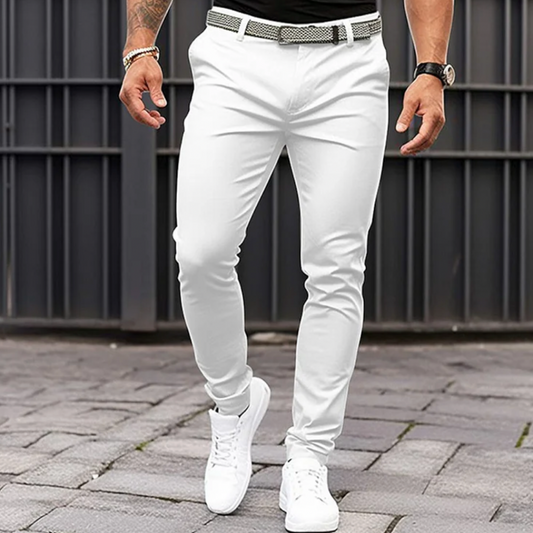 Hose Herren Slim Fit I Stretch Hose Freizeit mit Bundverschluss