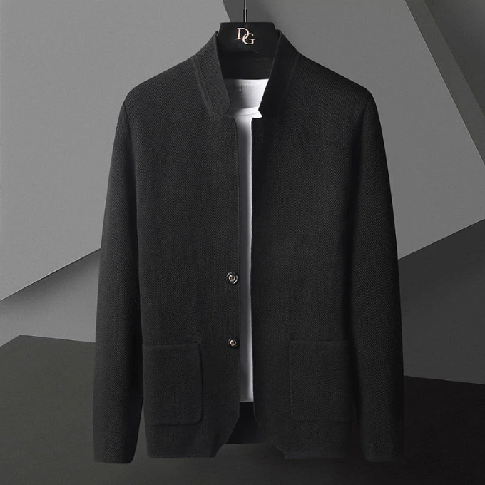 Herren Jacke mit kragenloser Silhouette